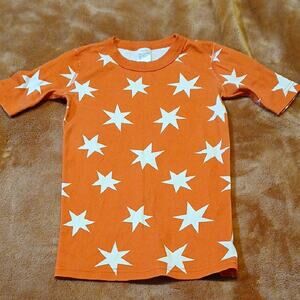 Hanna Andersson Orange Stars Pajama Top Only